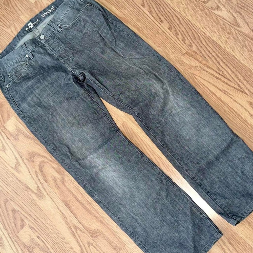 7 For All Mankind Standard Jeans — Grey Wash — Size 33